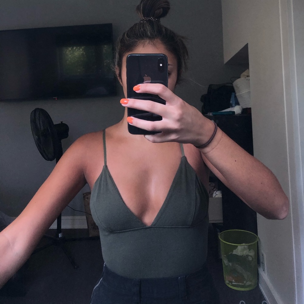 GREEN URBAN OUTFITTERS BODYSUIT